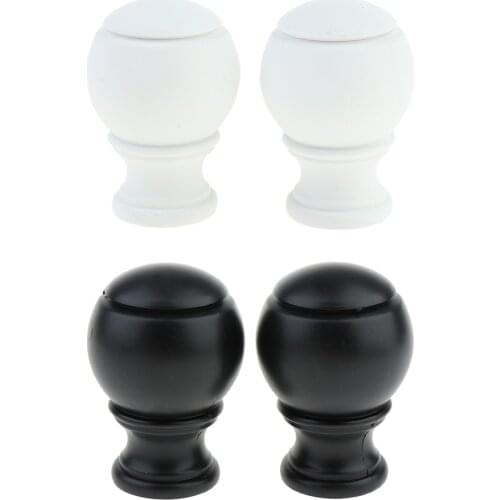 2pcs Window Drapery Curtain Rod End Drapery Pole Rail Decorative Heads for Home Decoration