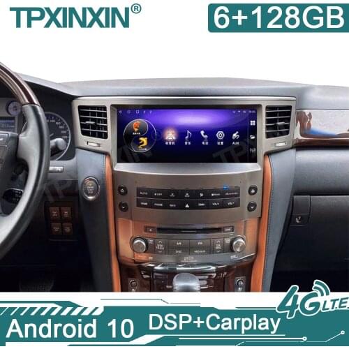 6+128G 12.3" Android Car GPS Navigation Auto Stereo Radio For Lexus LX570 2007+ HeadUnit Multimedia Player Tape Recorder Carplay