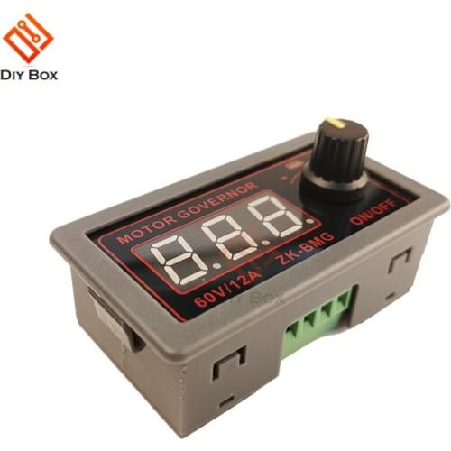DC 500W PWM DC Motor Speed Controller Governor 9-60V 12v 24v 48V 12A Adjustable Digital display encoder duty frequency ZK-BMG