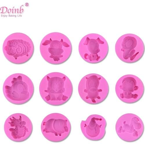 DIY Cartoon Animal Mold Sugarcraft Animal Silicone Mold fondant cake decorating tools chocolate gumpaste