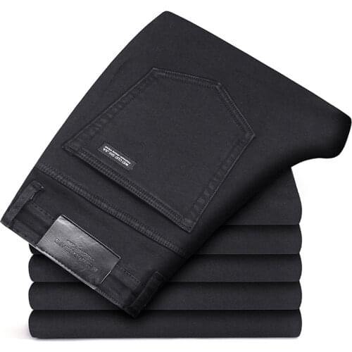 2021 Regular Fit Jeans Business Casual Stretch Jeans More Colors Brand Men Pants