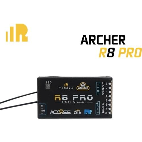 FrSky ARCHER R8 Pro OTA 2.4GHz 8/24CH ACCESS S.Port/F.Port PWM SBUS Full Range Telemetry Receiver