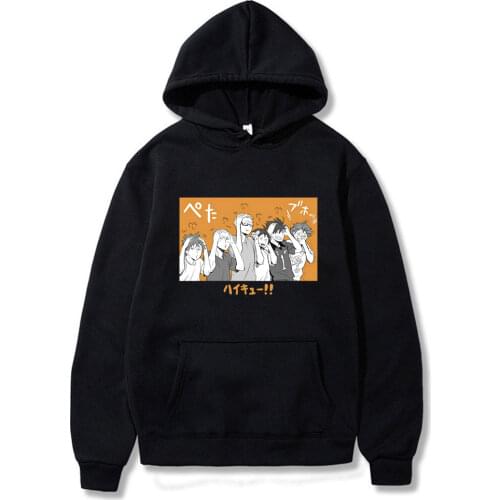 Haikyuu Nekoma Karasuno High Kageyama Tobio Hinata Shoyo Print Hoodie Cosplay Long Sleeve Hooded Sweatshirt Fashion Hoodie Men