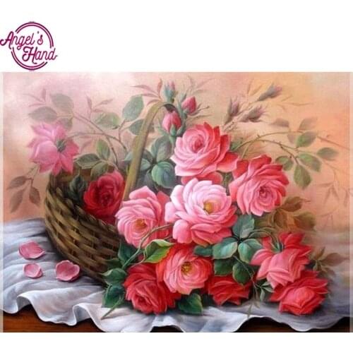 Full Drill Square Diamond 5D DIY Diamond Painting"Baskets and flowers"Diamond Embroidery Cross Stitch Rhinestone Mosaic Painting