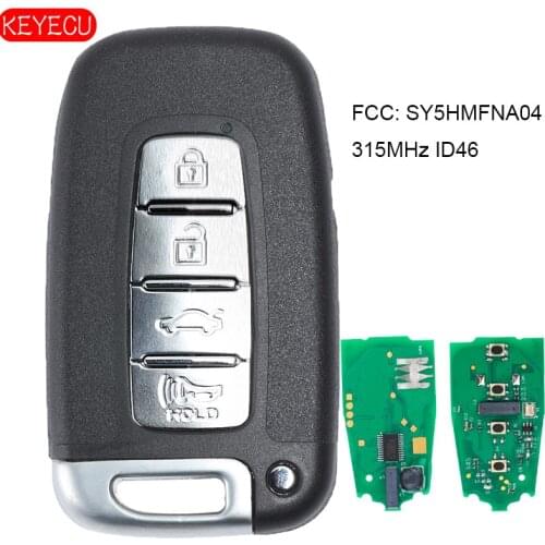 Keyecu Smart Prox Key 4 Button 315MHz ID46 Chip for Hyundai Equus Sonata Genesis 2009-2014 FCCID: SY5HMFNA04