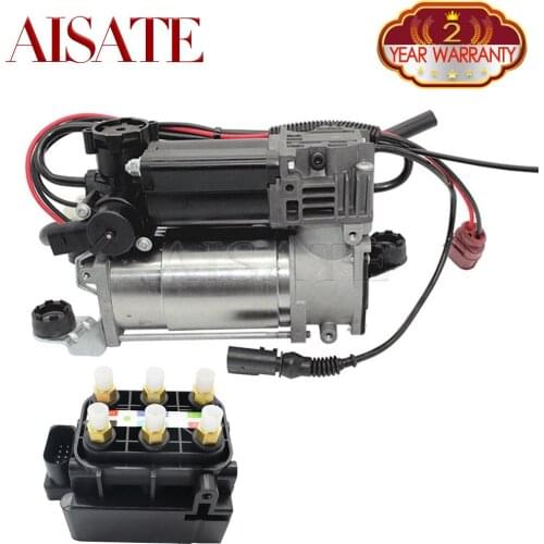 Air Suspension Compressor With Valve Bracket For Audi A6 4F C6 Allroad S6 A6L Air Pump 2004-2011 4F0616005E 4F0616006A 4F0616013