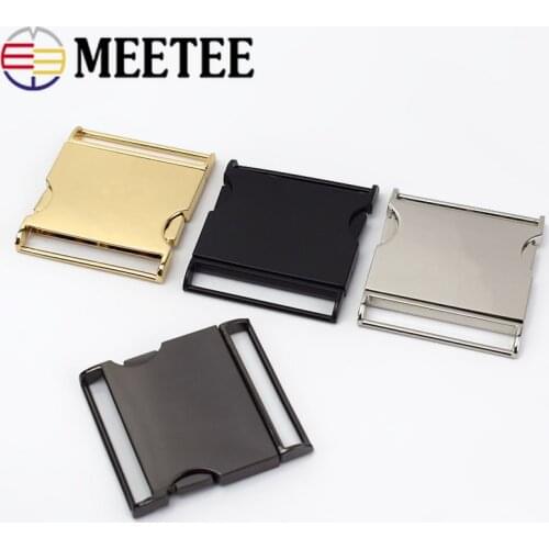 Meetee Metal Buckles 40/50mm Quick Side Release Buckle Dog Collar Webbing Belt Clip DIYLeathercraft Garment Bags Accessories