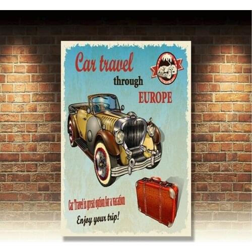 Retro Metal Tin Signs Garage Service Vintage Plate Pub Bar Art Wall Decor Poster