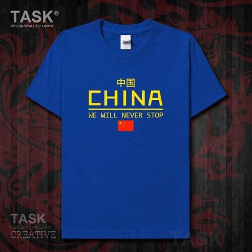 Peoples Republic of China CHN mens t-shirt Chinese flag Short sleeve clothes cotton summer Streetwear casual Fashion tops 05