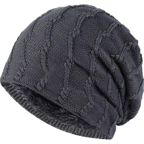 Men Knitted Hats Winter Fleece Thick Warm Windshield Warmer Outdoor Running Hiking Fleece Sports Caps Cycling Earmuffs