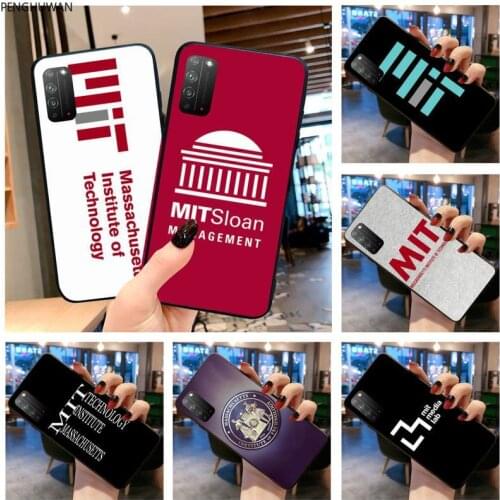 PENGHUWAN World famous university MIT Black TPU Soft Phone Case for Huawei Honor 30 20 10 9 8 8x 8c v30 Lite view pro