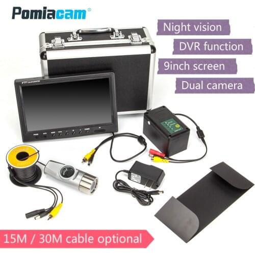 Underwater-camera Fishing-Camera 9" Inch 15M 30M 9 Fish Finder Infrared Lamp For Ice/Sea/well