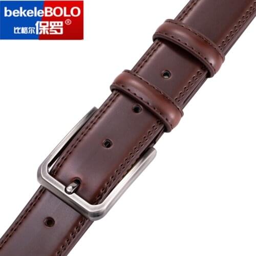 Casual Pin Buckle Belt For Men Dropshipping Classic Leather Belt For Men Luxury Business Male Cowhide Leather Belts 3.3 CM