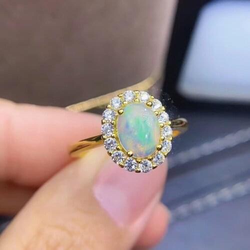 The best gift for Anniversary Opal Ring Free shipping 925 sterling silver Fine jewelry Opal Ring