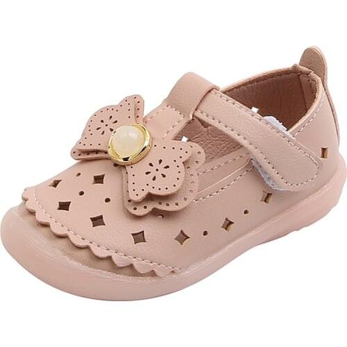 Baby Girls Sandal Summer Bow Hollow Out Baby Princess Shoes Soft Sole 0-1 Years Old 3 Toddler Girls Shoes Infant