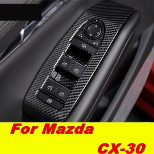 Glass switch panel decoration stickers glass lifter trim Car Styling Accessories For Mazda CX30 CX 30 CX-30