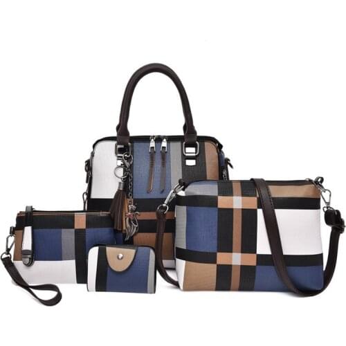 New four-piece European and American handbags womens trend shoulder messenger bag hand bags cross body bag woman