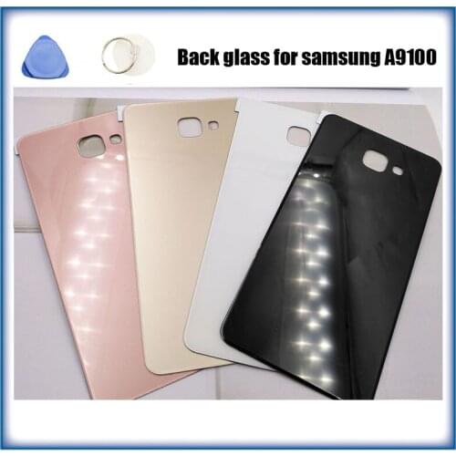 Rear Panel Glass Battery Back Glass Cover For Samsung Galaxy A9 A9100 A9000 With Logo + Adhesive Sticker and tools