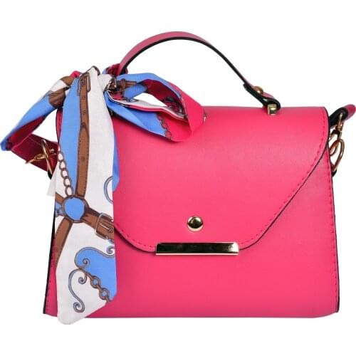 Women Fuchsia Scarf Detailed Shoulder Bag