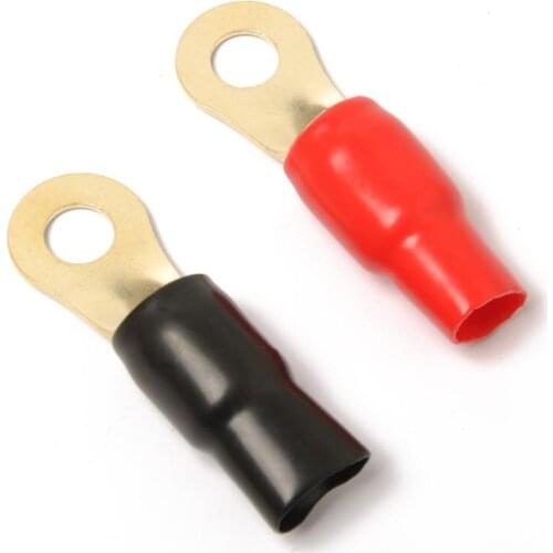 2 Paris Insulated Heat Shrink Fork Wire Connector Terminal end for Car Audio Stereo