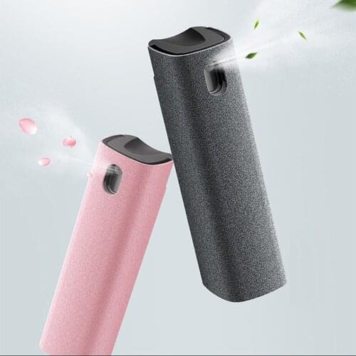 2 In 1 Phone Screen Cleaner Spray Computer Screen Dust Removal Microfiber Cloth Set Cleaning Artifact Without Cleaning Solution