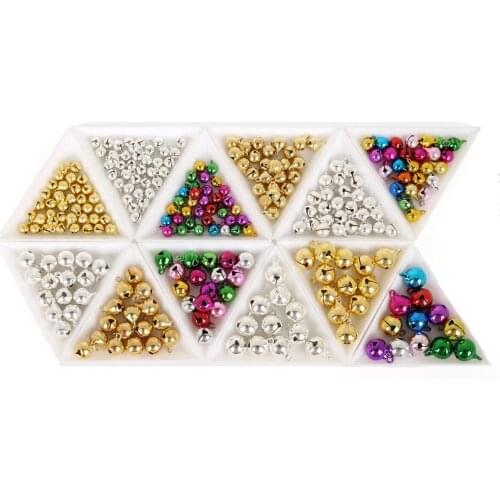 20-100pcs/lot Jingle Bells 6/8/10/12/14mm Pendants Hanging Christmas Tree Ornaments Christmas Decorations Party DIY Crafts