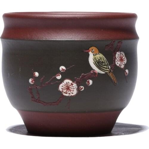 2020 New Arrival Oneice Handpainted ,Purple Clay, Teacups ,Chinese Tea,Full Handmade Cups,Suit For Drink,Drinkwear,Gift