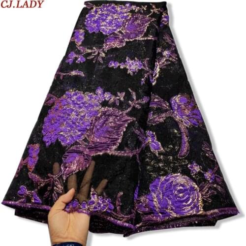 2021 Latest African Jacquard Lace Fabric French Lace French Lace Embroidery Nigerian Brocade Lace Fabric For Wedding Dress A04
