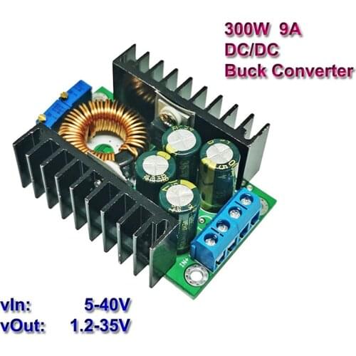 300W 9A DC-DC Buck Converter CC CV Step-Down Power Supply Module Adjustable 5-40V To 1.2-35V Voltage Regulators