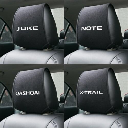 Interior accessories Universal Headrest Cover car styling for Nissan Nismo X-trail Almera Qashqai Tiida Teana Skyline Juke