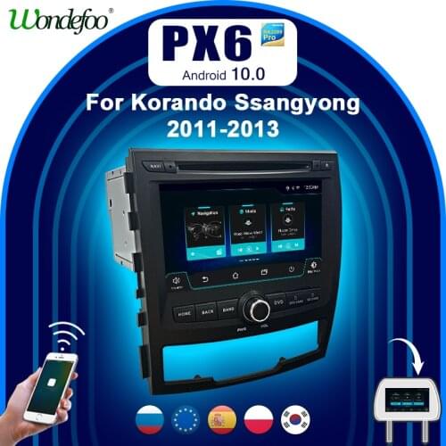 Car intelligent system 2 din radio android 10 screen PX6 For SSANGYONG KORANDO 2010-2013 autoradio video players Navigation 2DIN