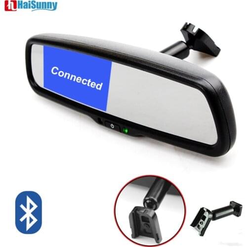 HaiSunny 4.3 Inch Car Rearview Mirror Monitor With Bluetooth Car Kit For Toyota Honda Ford VW Audi Kia Hyundai