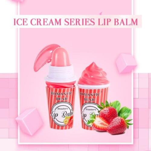 Ice Cream Lip Balm Natural Vegetable Oil Lipstick Reduce Lip Fine Line Lasting Moisturizing Lip Oil Plump Lip Care TSLM2