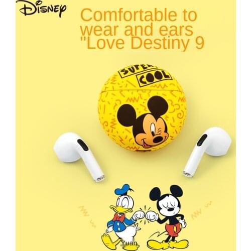 Disney wireless bluetooth headset TWS in-ear sports running fitness music earplugs 5.0