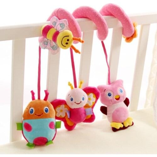 Baby Stuffed Animal Rattle Mobile Educational Toys For Baby Stroller Hanging Bed Bell Crib Rattles Gifts Infant 0~12 Month Toys