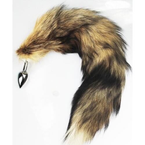 Wild Fox Long Tail Metal Furry Doggy Anal Sexy Toys Big BDSM Flirt g-spot Anus Butt Plug For Women fetish cat Tail Adult Toy