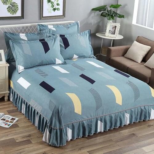Home textile Bedding Sheet Thicken Flowers Printing Flat Sheets Skirt Bed Sheet Bedding Linen for King Queen Size No Pillowcase