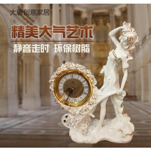 European float beauty clock sitting room desktop clock desk American fashion creative home clock TV cabinet furnishings
