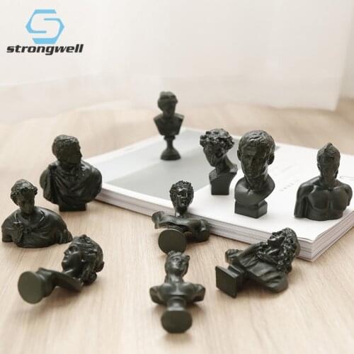 Strongwell Nordic Morandi Gypsum Head Statue Resin Figure Sculpture Modern Art Home Decoration David Venus Sketch Character
