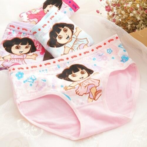 2019 Hot 6pcs/lot Baby Cartoon Girl High Quality Cotton Underwear Girl Panties Children Flat Underwear 3-10yesr Underpants Kids