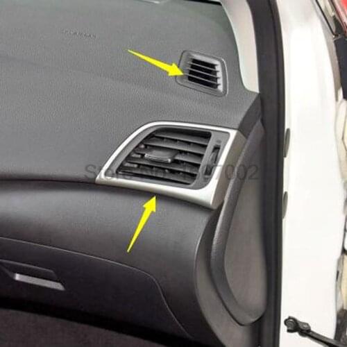 For Nissan Sylphy/Sentra 2016 Chrome Car Interior Consoles Air Conditioning A/C Vents Outlet Cover Molding Trim