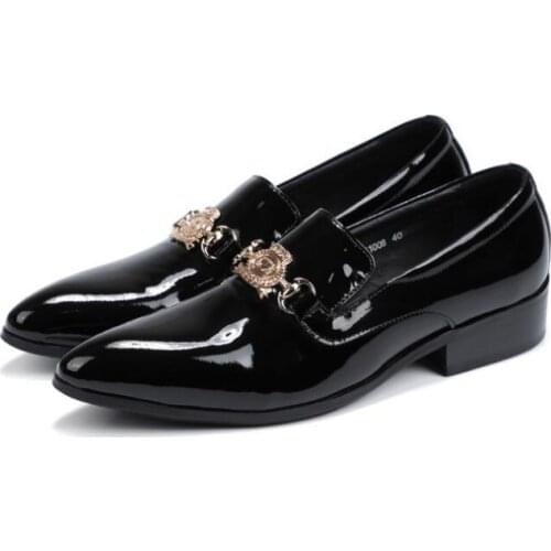 New fashion breathable high-top classics pointed toe men shoes slip on dress shoes formal Business mens shoes