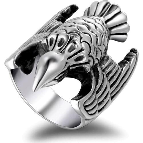 Toy Sports Retro Titanium Steel Fly Bird Ring Outdoor Self Defense Supplier Men Women Safety Rings #7 #8 #9 #10 #11 #12
