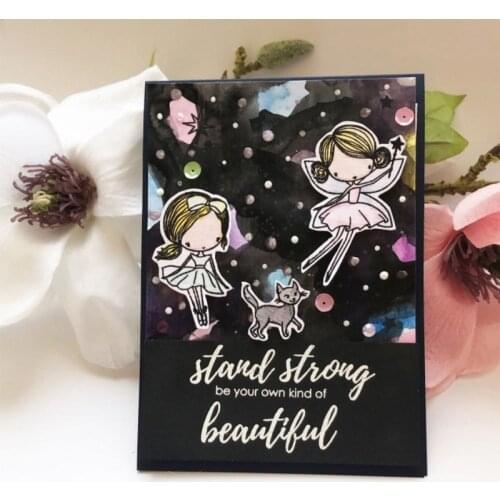 Beautiful Fairy Love Metal Cutting Dies&Coordinating Stamps For Scrapbooking Craft Die Cut Card Making Embossing Stencil