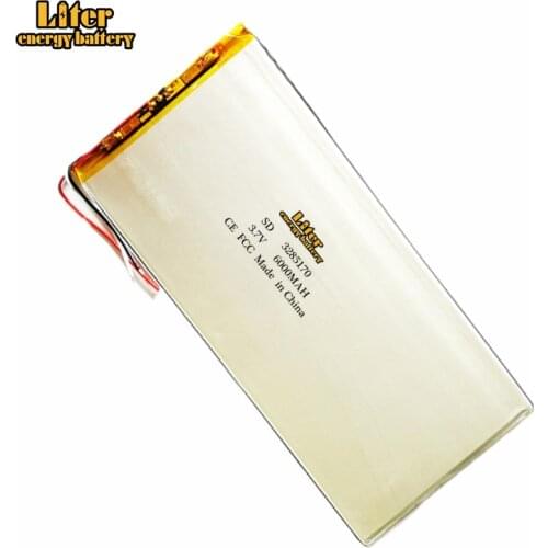 3285170 3.7V 6000mAh Liter energy battery Polymer Lithium ion Battery For Tablet PC 7 inch 8 inch 9inch Accumulator 3-wire