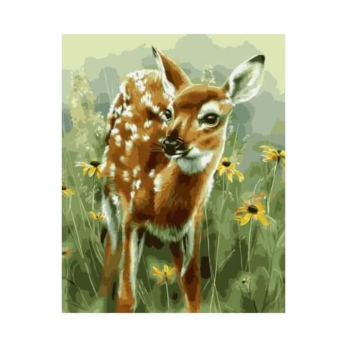 PAINTBOY Framed Pictures DIY Painting By Numbers of Animal Handwork Canvas Oil Painting Home Decor For Living Room