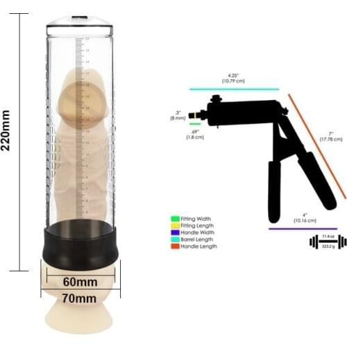 Male Erection Penis Pump Pressure Gauge Enlargemen Air Vacuum Exerciser Handle Extender Trainer Masturbatort Sex Toy for man