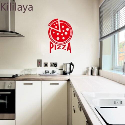 Kililaya Kitchen Wall Stickers Pizza Home Decoration Vinyl Wall Art