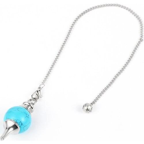 Natural Stone Conical large Bead Pendant Pendulum Fortune-Telling Pendulums Pendule Reiki Lucky Amule Pendule Dowsing Divination