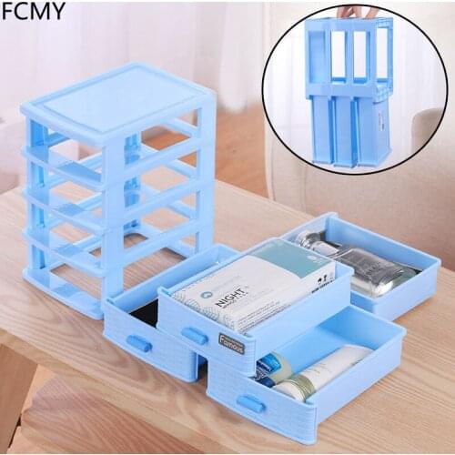 2021 New Small Storage Box Multi-layer Desk Finishing Cabinet Dormitory Storage Rack Drawer Type Desktop Kitchen Desk Organizer